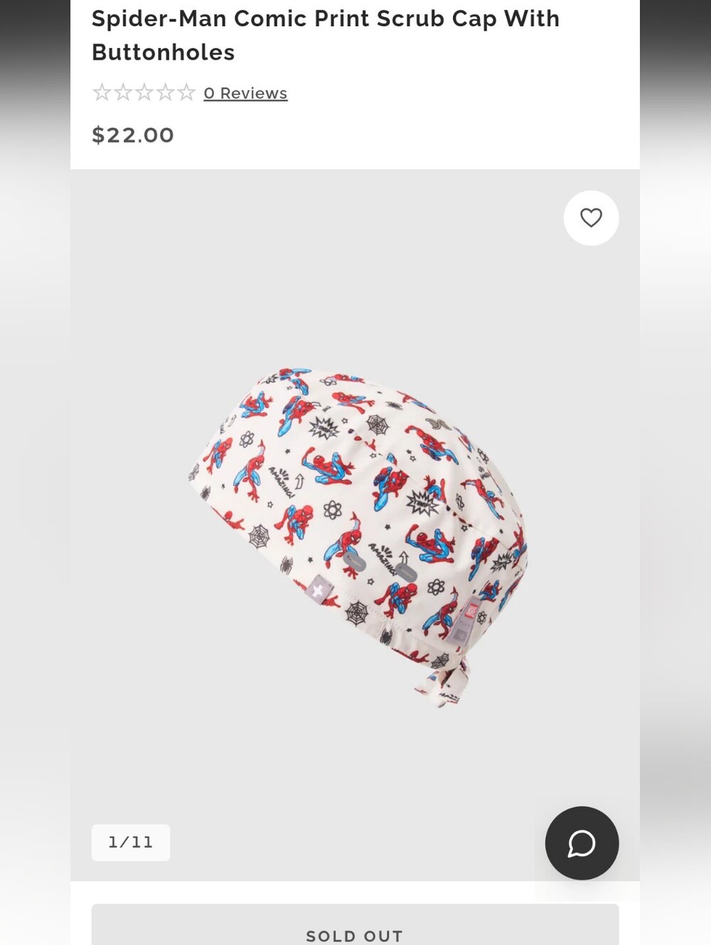 Figs X Marvel Spiderman Cap NWT - Picture 6 of 7
